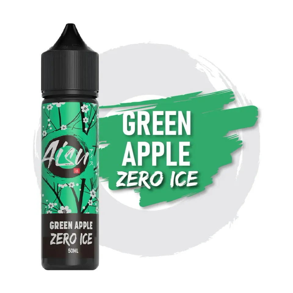 Aisu Green Apple Zero Ice Blast e-liquide 50ml 0mg frais