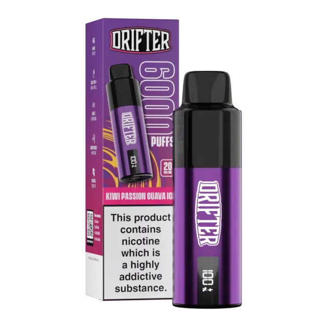 Drifter Bar 6000 Kiwi Passionfruit Guava puff 6000