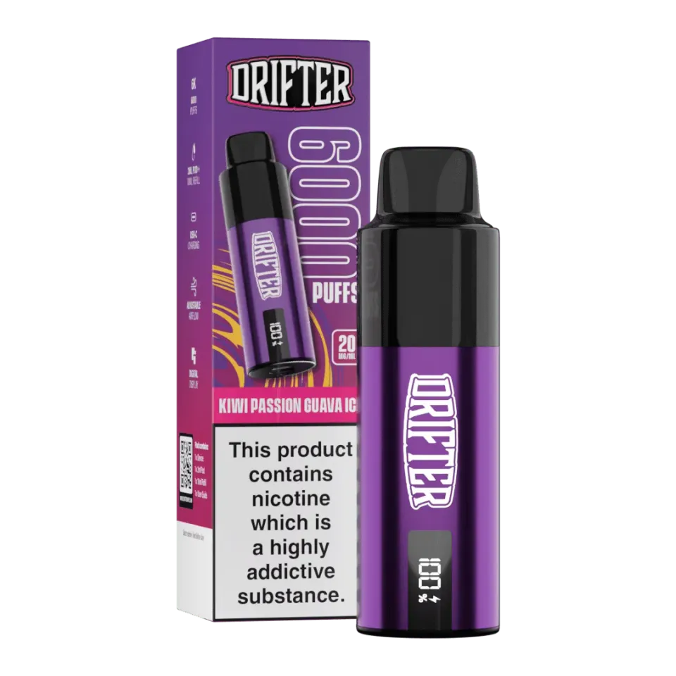 Drifter Bar 6000 Kiwi Passionfruit Guava puff 6000