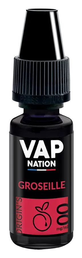 Vap Nation Origin's Groseille e-liquide fruit rouge