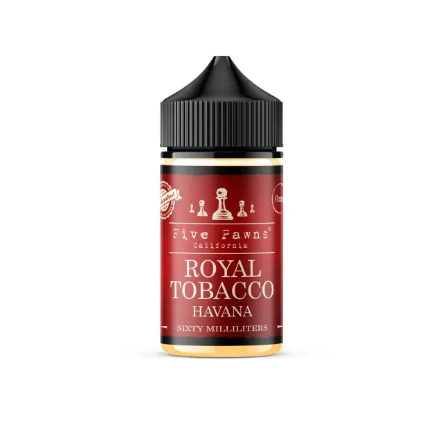 Five Pawns Royal Tobacco e-liquide 60ml 0mg tabac habano