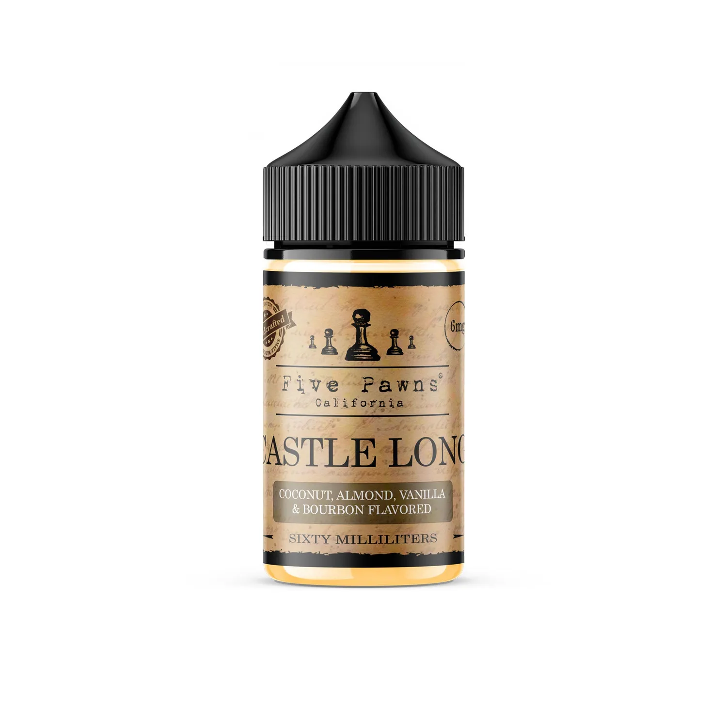 Five Pawns Original Castle Long e-liquide 60ml coco bourbon