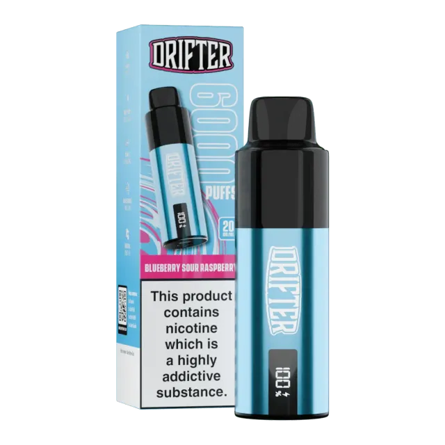 Drifter Bar 6000 puff rechargeable blueberry sour raspberry
