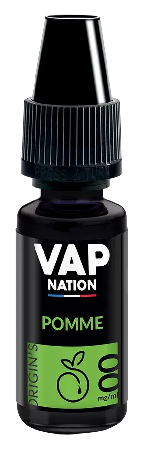 Vap Nation Origin's Pomme e-liquide pomme sucrée
