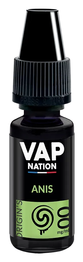 Vap Nation Origin's Anis e-liquide anis frais