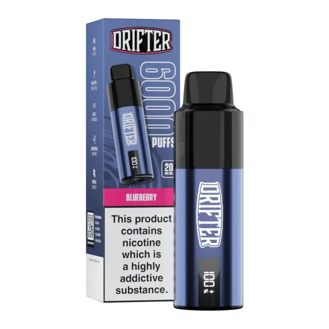 Drifter Bar 6000 puff rechargeable Blueberry myrtille glacée