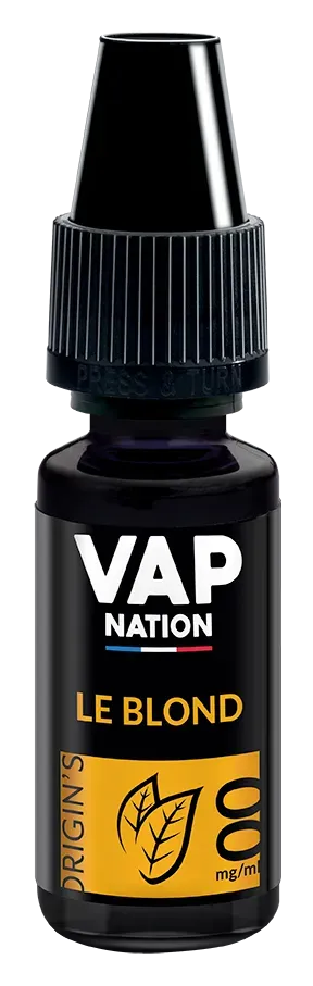 Vap Nation Origin's Le Blond e-liquide tabac blond léger