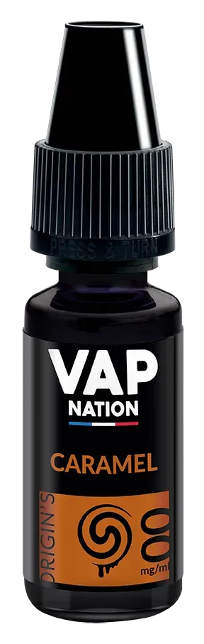 Vap Nation Origin's Caramel e-liquide gourmand
