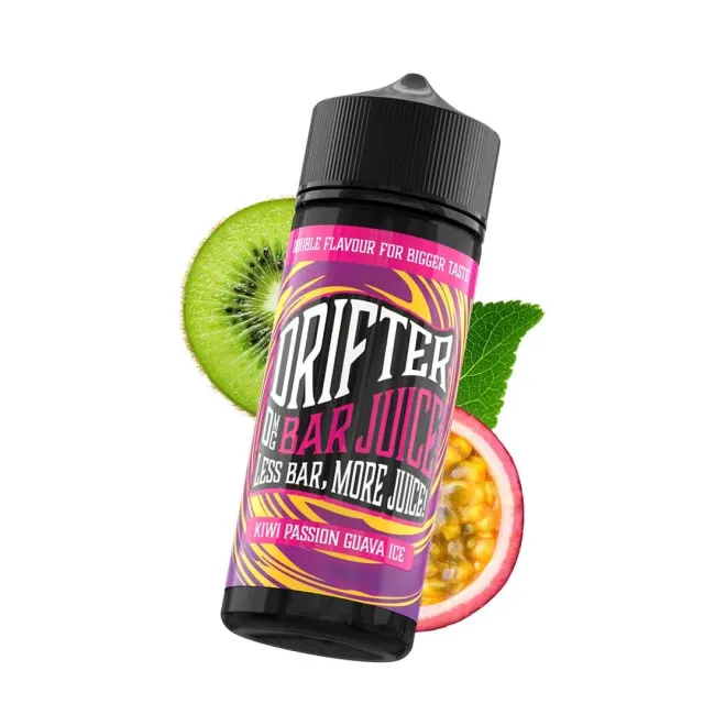 Drifter Bar Juice Kiwi Passionfruit Guava Ice e-liquide 120ml 0mg frais