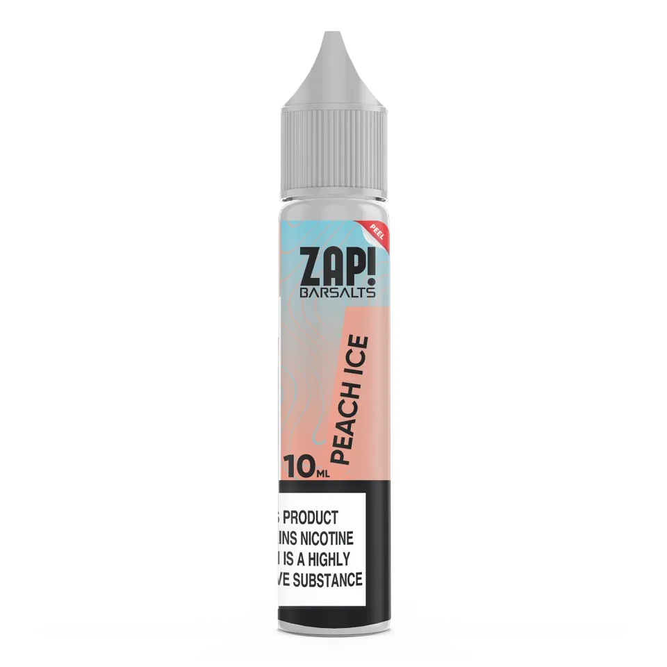 Zap! Bar Salt Peach Ice sel nicotine 10ml 20mg pêche glacée