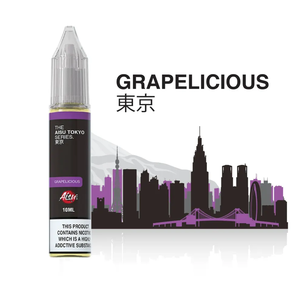 Aisu Tokyo Grapelicious e-liquide 10ml 20mg raisin frais