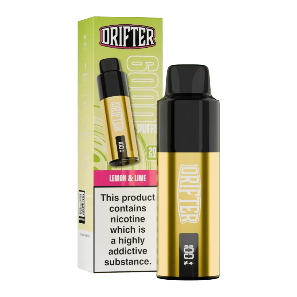 Drifter Bar 6000 Lemon Lime puff rechargeable 6000