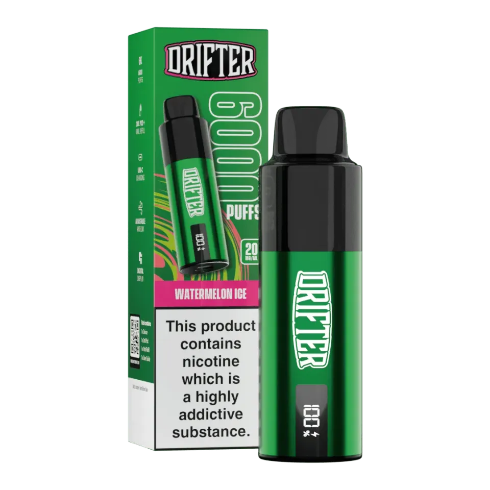 Drifter Bar 6000 Watermelon Ice puff rechargeable 6000 glacé
