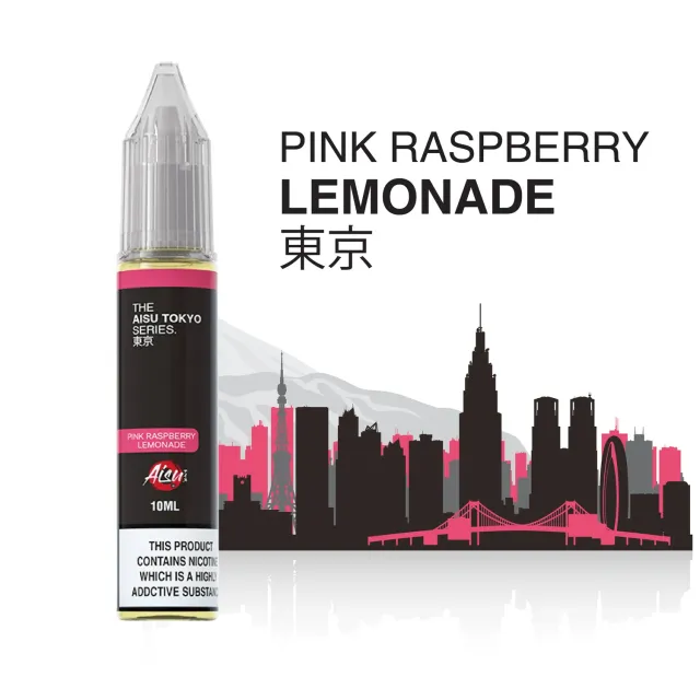 Aisu Tokyo Pink Raspberry Lemonade sel de nicotine 10ml 20mg