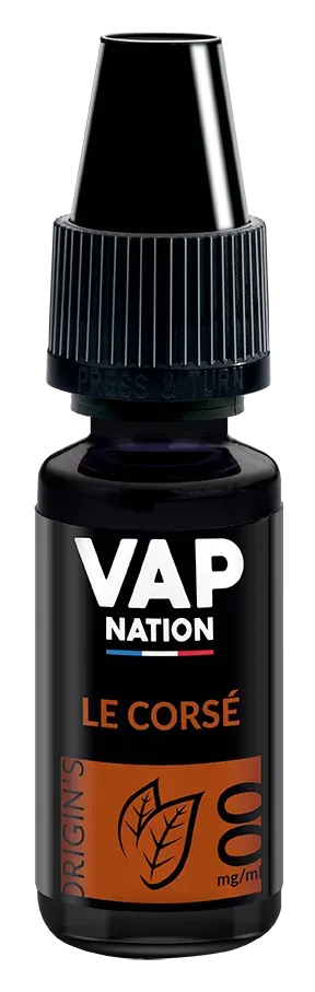 Vap Nation Origin's Le Corsé e-liquide tabac soutenu