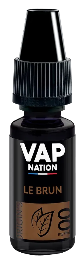 Vap Nation Origin's Le Brun e-liquide tabac brun sec