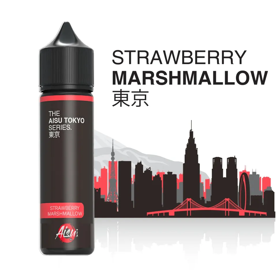 Aisu Tokyo Strawberry Marshmallow e-liquide 0mg 50ml