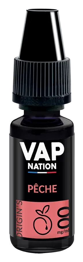 Vap Nation Origin's Pêche e-liquide fruité sucré