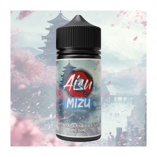 Aisu Mizu Raspberry Rhubarb Sorbet e-liquide 0mg 100ml glacé